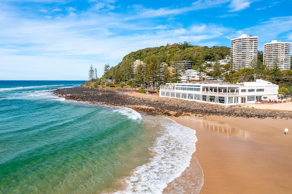 Burleigh Heads beach and headland Gold Coast